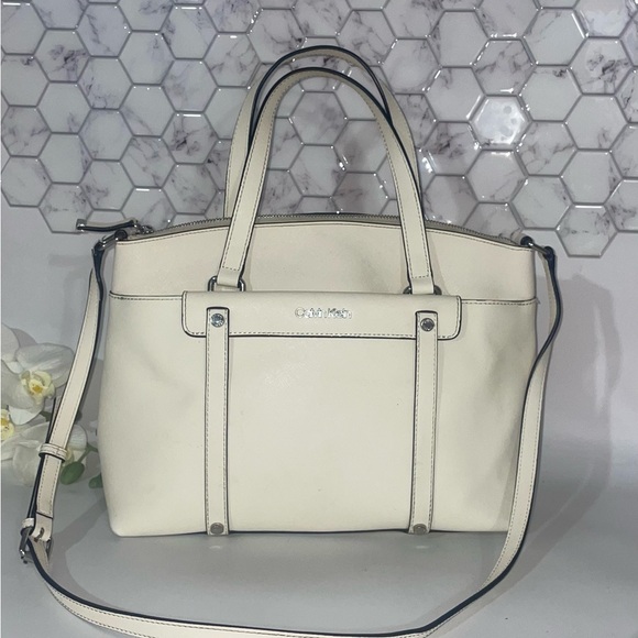 Calvin Klein Off-White Satchel Bag - Picture 1 of 10